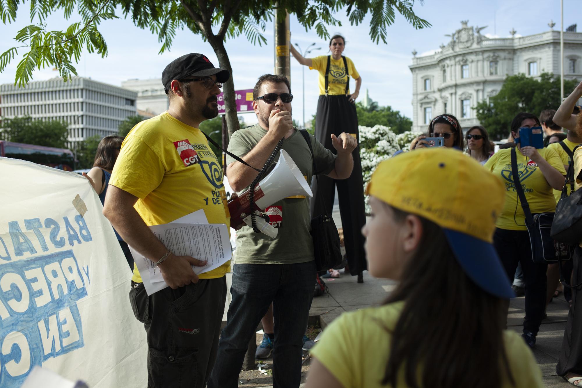 Concentración de trabajadores de correos